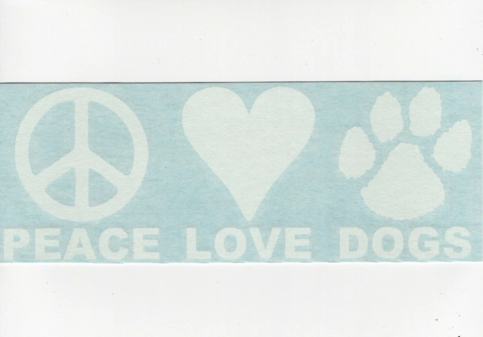 Calcomanía adhesiva de vinilo para parachoques veterinario Peace Love Dogs 01296 Foto 2 de 2