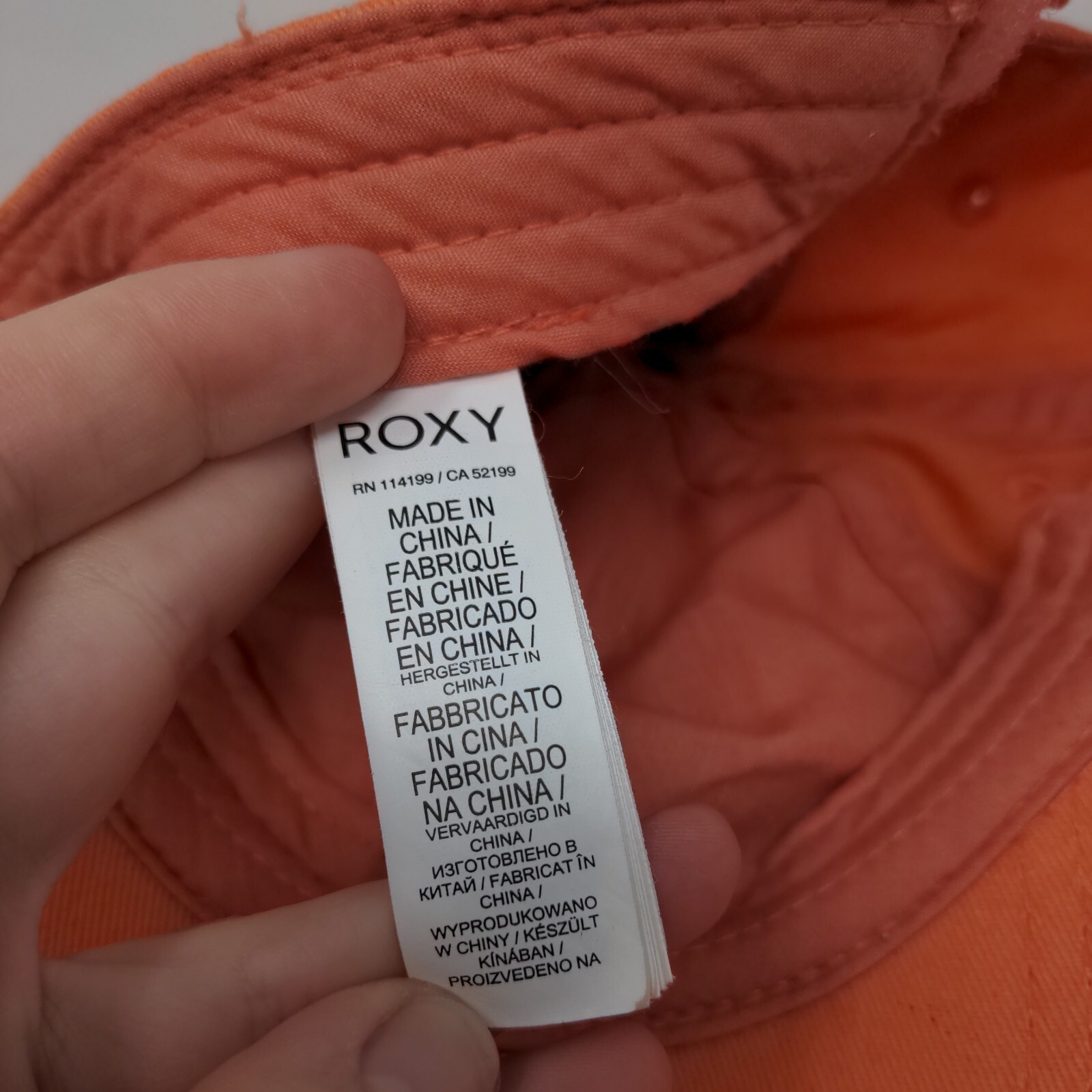 ROXY Strapback Hat Orange One Size Adjustable Emb… - image 7