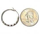 New 10k white gold SI3-I1 H .50ct round diamond hoop earrings 2.9g ladies  — photo 10