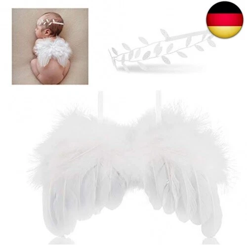 Hifot neugeborenen fotografie requisiten, Feder baby Engel Flügel mit Stirnband