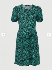 Crinkle Puff Peplum Dress UK Size16 RRP£25 Sales £16.99 Free Delivery