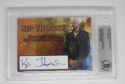 Kip Thorne 2017 Physics Nobel Prize signed autographed Beckett BAS custom card