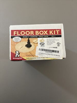 Flush Floor Box Kit brass Round 4 Inch Brass Cover
