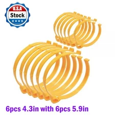 12 pcs (6pcs 4.3in and 6pcs 5.9in) Vinyl Roll Holder Plastic Material Roll Clips