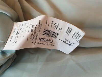 Robe Cocktail Verte Point Mariage - Modèle Avron - Taille 40 (petit) - Sans Manches - Neuf Sans étiquettes