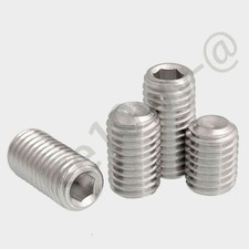 316 Stainless Steel Allen Head Socket Hex Set Grub Screw Cup Point M3 - M10