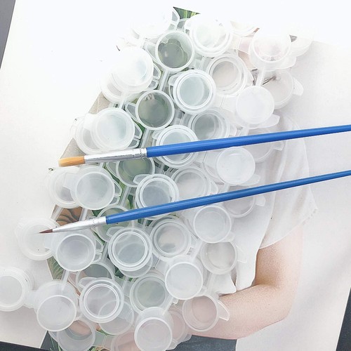 100Pack Blue Paint Brushes Sets Nylon Hair Tip Small Acrylic Kids Artist Pain... - Picture 9 of 9