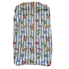 Vtg Disney Dundee Crib Sheet Fitted Mickey Mouse Car Racing Donald Duck USA