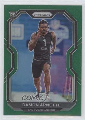 2020 Panini Prizm Rookie Green Prizm Damon Arnette #375 Rookie RC - Zdjęcie 1 z 3