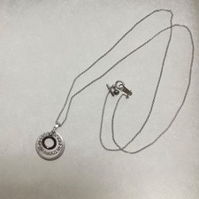 Platinum Circle Diamond Necklace