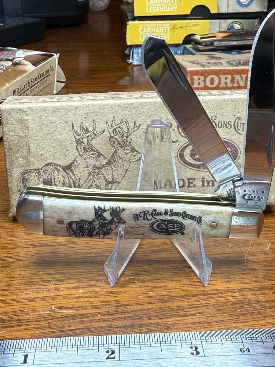 WhiteTails ワイテルズ モノパス BluRay 銀テ Case XX Trapper Knife Whitetail Deer Scene 6254 SS w/ Box - 2005
