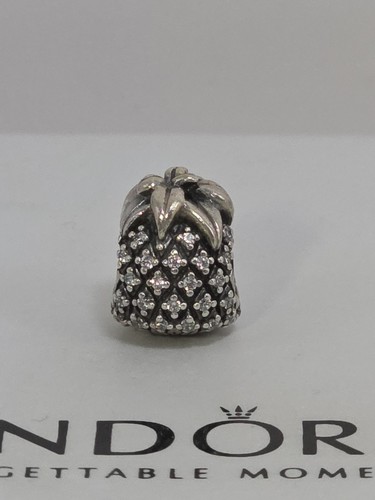 Authentic Pandora Sterling Silver Sparkling Pineapple Charm #791293CZ
