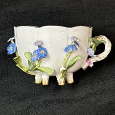 Meissen Forget-me-not Flower Encrusted Cabinet Cup