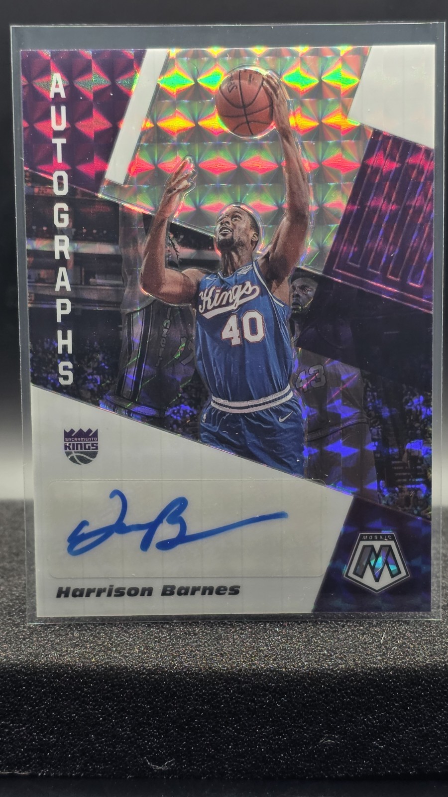 2019-20 Panini Mosaic - Autographs Mosaic Harrison Barnes #AM-HBN Silver...