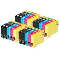 20 Tintenpatronen (Set+Bk) Ersetzen Epson T1816 (18XL) Non-Oem / Kompatibel