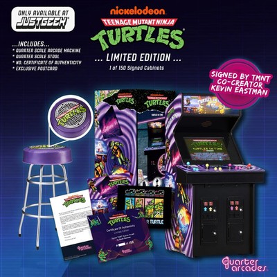 Numskull  TMNT Turtles in Time Quarter Arcade 1/4 Scale - Signed Edition w/stool