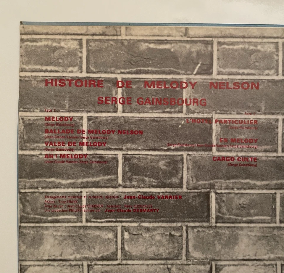 Gainsbourg, Histoire de Melody Nelson, Original Vinyl Philips 1971, Réf 6397, NM - Photo 3/4