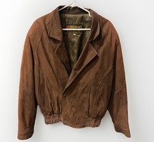 Mike's Arcade Clothing Company Vintage Brown Leather Bomber Style Jacket, Medium