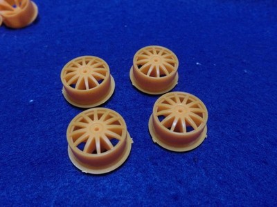 Tamiya Small Diameter Low Profile Wheel Fin Orange Gebraucht Mini 4WD