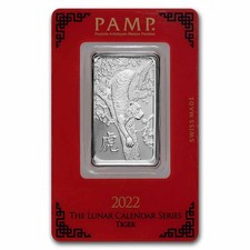 2022 1 oz Platinum Bar - PAMP Suisse (Year of the Tiger) 1872.39 per troy oz