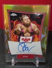 2025 Topps Chrome WWE Otis #RBA-OTI Red Brand Auto Gold Geometric /50