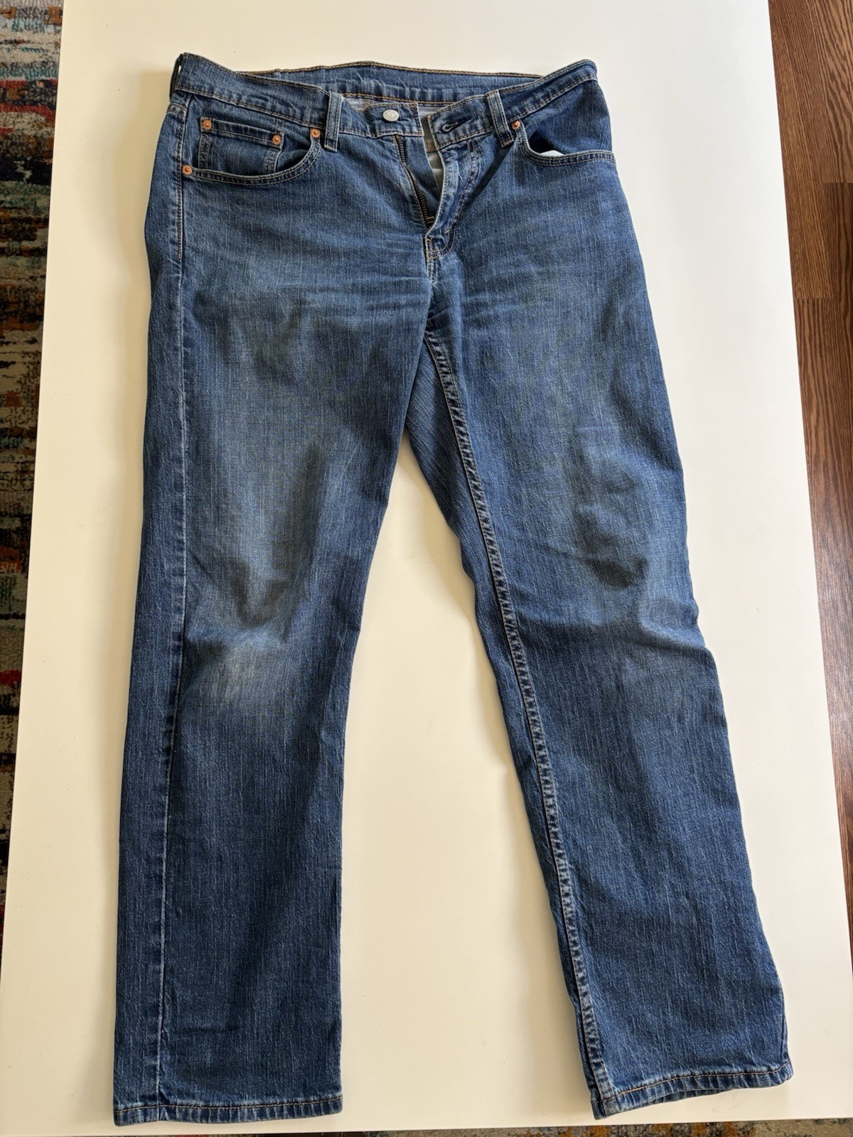 Levi's 505 Men's Regular Fit Jeans, Blue, 32x32, 100% Cotton Denim