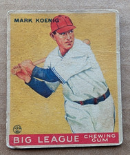 1933 Goudey MARK KOENIG Card #39 CHICAGO CUBS