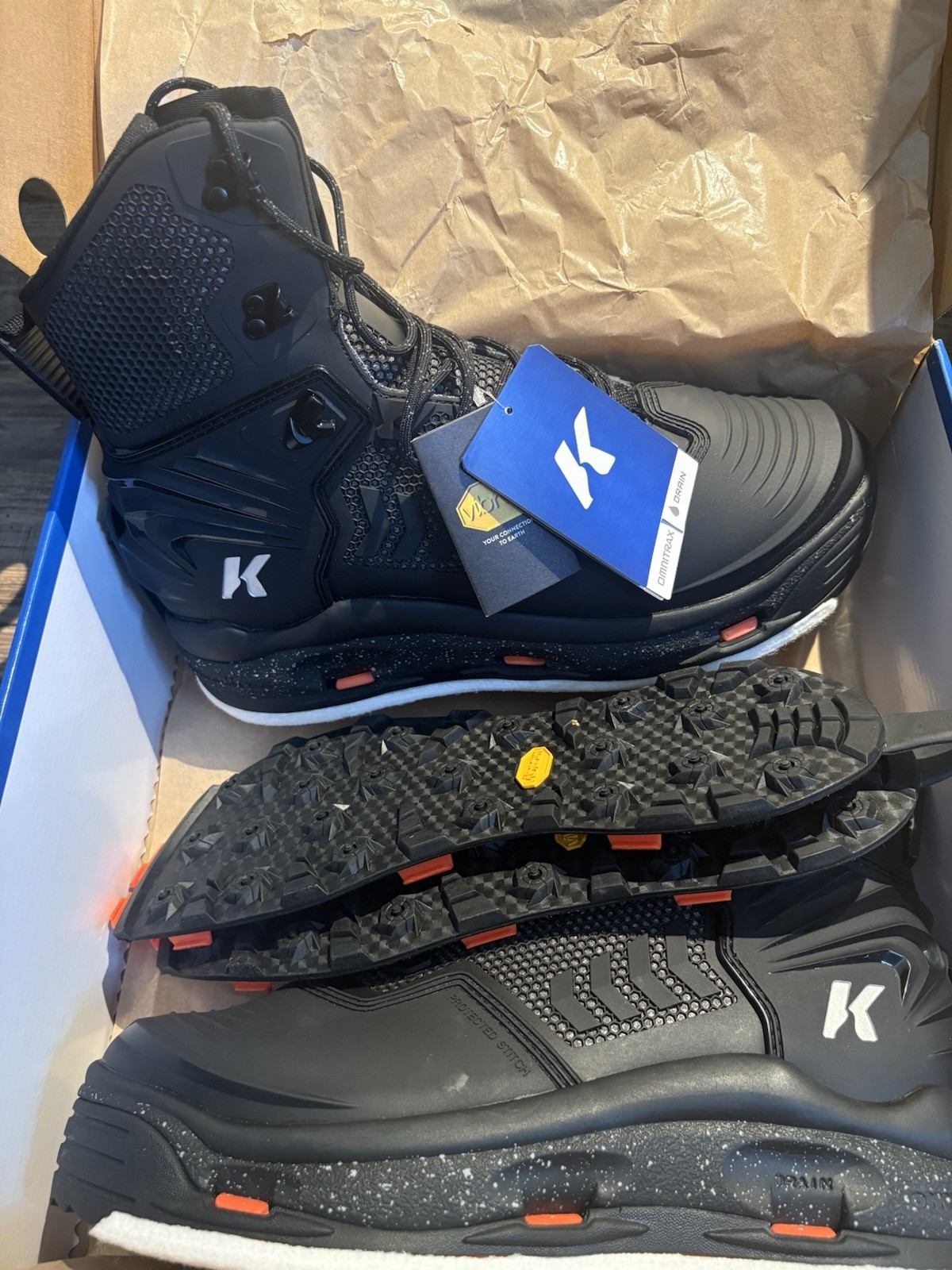 Korkers River Ops Wading Boot w/ Felt & Vibram Soles Size 13