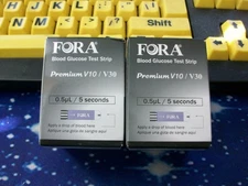 100 FORA TEST STRIPS PREMIUM V10/V30, 2X 50, EXP  8-18-26, GOOD SEALED BOXES