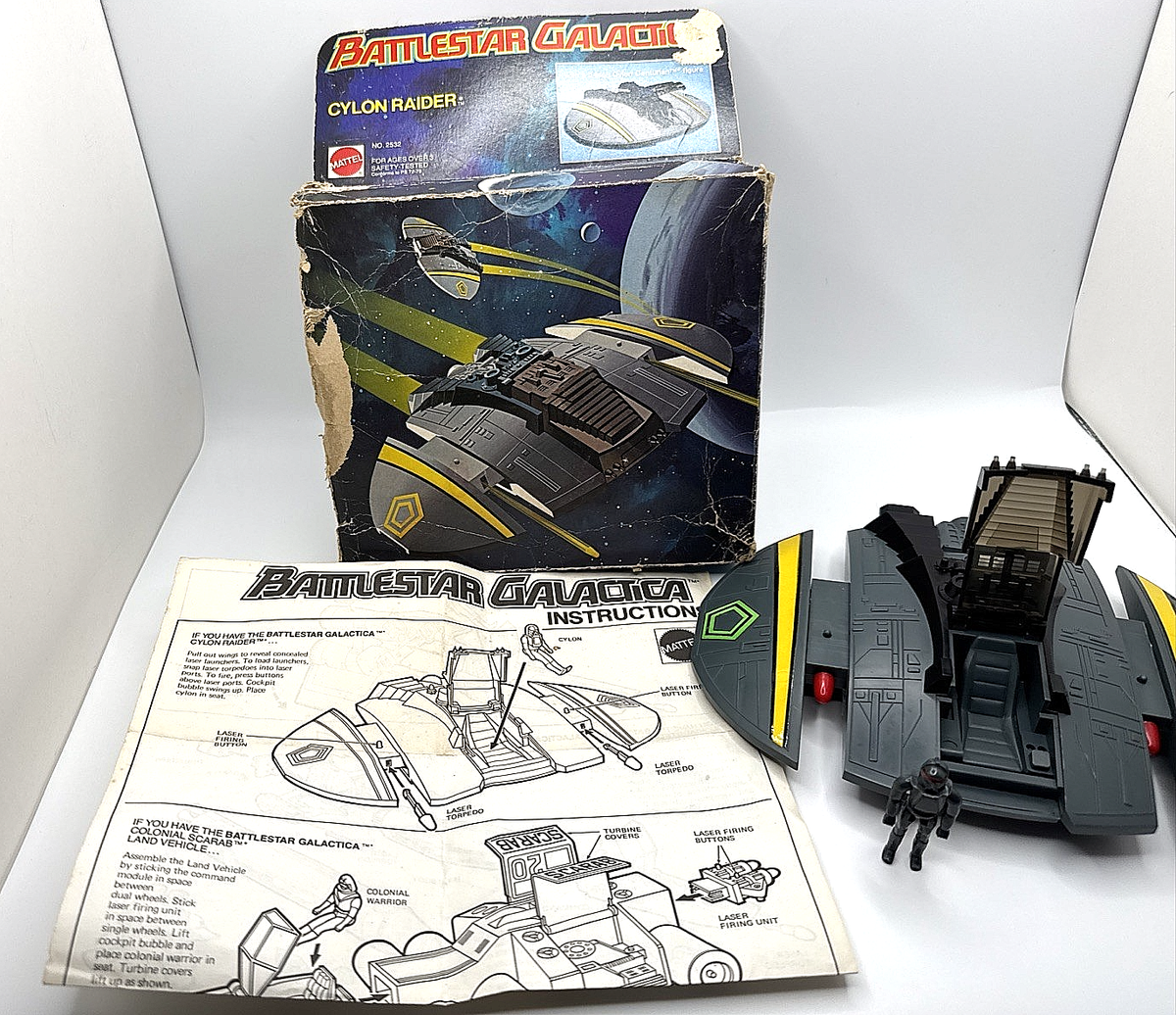 1978 Battlestar Galactica Cylon Raider 100% Complete Early Version