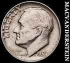 1954 Silver Roosevelt Dime-Scarce Better Date No Reserve #i3030