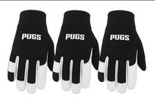 NEW Lot of 3 PUGS Large Heavy Duty Work Gloves - Leather Utility Multi-Pack