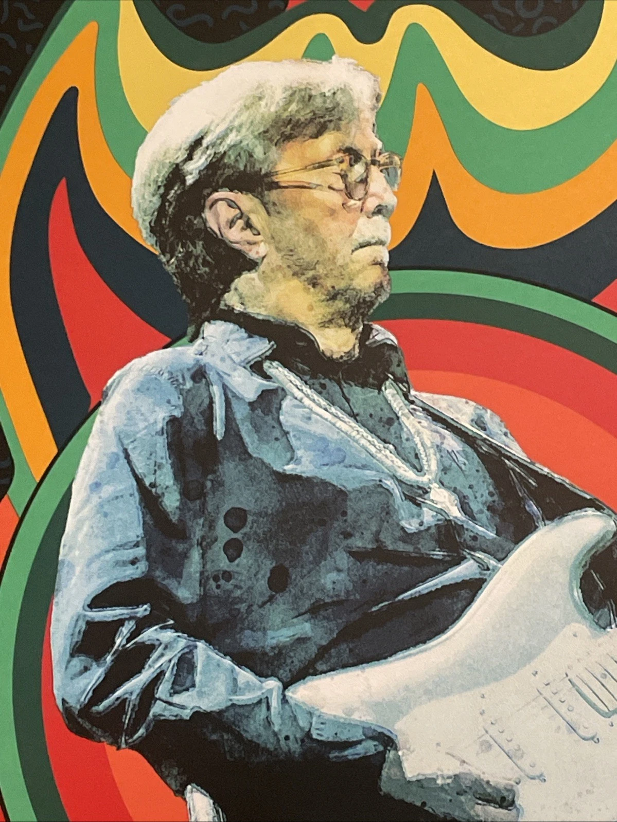 Eric Clapton 2025 Tour Numbered Vertical Poster