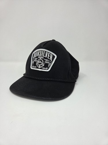 Quiksilver New Era Black Snapback Cap with Embroidered Logo