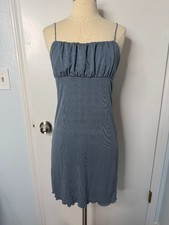 Love Tree Blue Gray Modal Ruched Cami Mini Dress Size Large