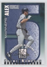 1998 Donruss Elite Prime Numbers Sample Alex Rodriguez (Running) 01ah