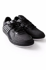 K-Swiss Classic Court Sneakers Men s Size 9 Black White Leather New