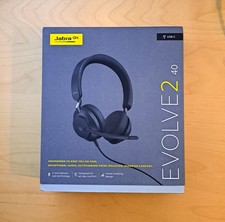 NEW Jabra EVOLVE2 40 Stereo Headset UC, USB-C - Black
