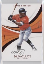 2018 Panini Immaculate Red 24/25 Lewis Brinson #136 0c6