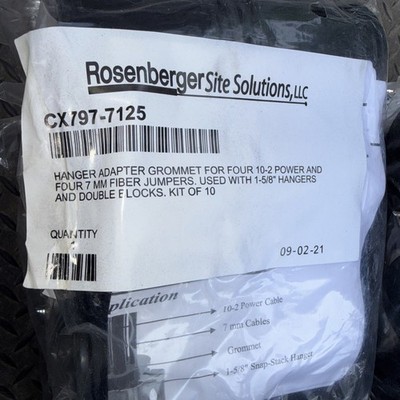 Rosenberger CX797-7125 Grommets Hanger Adapter. QTY: 18 Bags Of 10