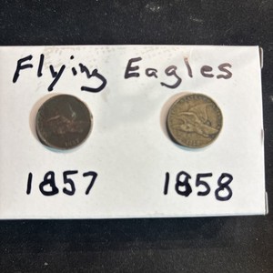 flying eagle Pennie’s. 1857 And 1858. 