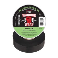WarriorWrap General 3/4 in. x 60 ft. 7 mil Vinyl Electrical Tape Black