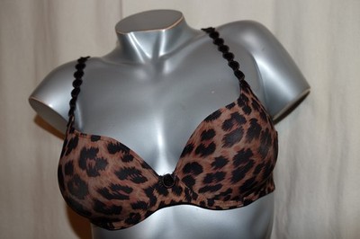 MARIE JO unterlegter BH Herzform Vario-Träger TOM 0120826 fauve animalprint NEU