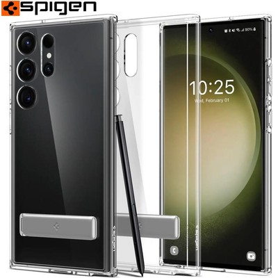 Handyhülle für Galaxy S23 Ultra Spigen Case Cover Futeral Tasche Transparent