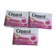3 Cepacol Extra Strength Throat and Cough Treatment Drop - 16ct Exp 01/2026+