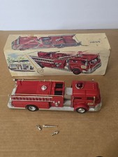 RARE VINTAGE 1970 Hess Fire Truck Pumper With Original Box Made By Marx