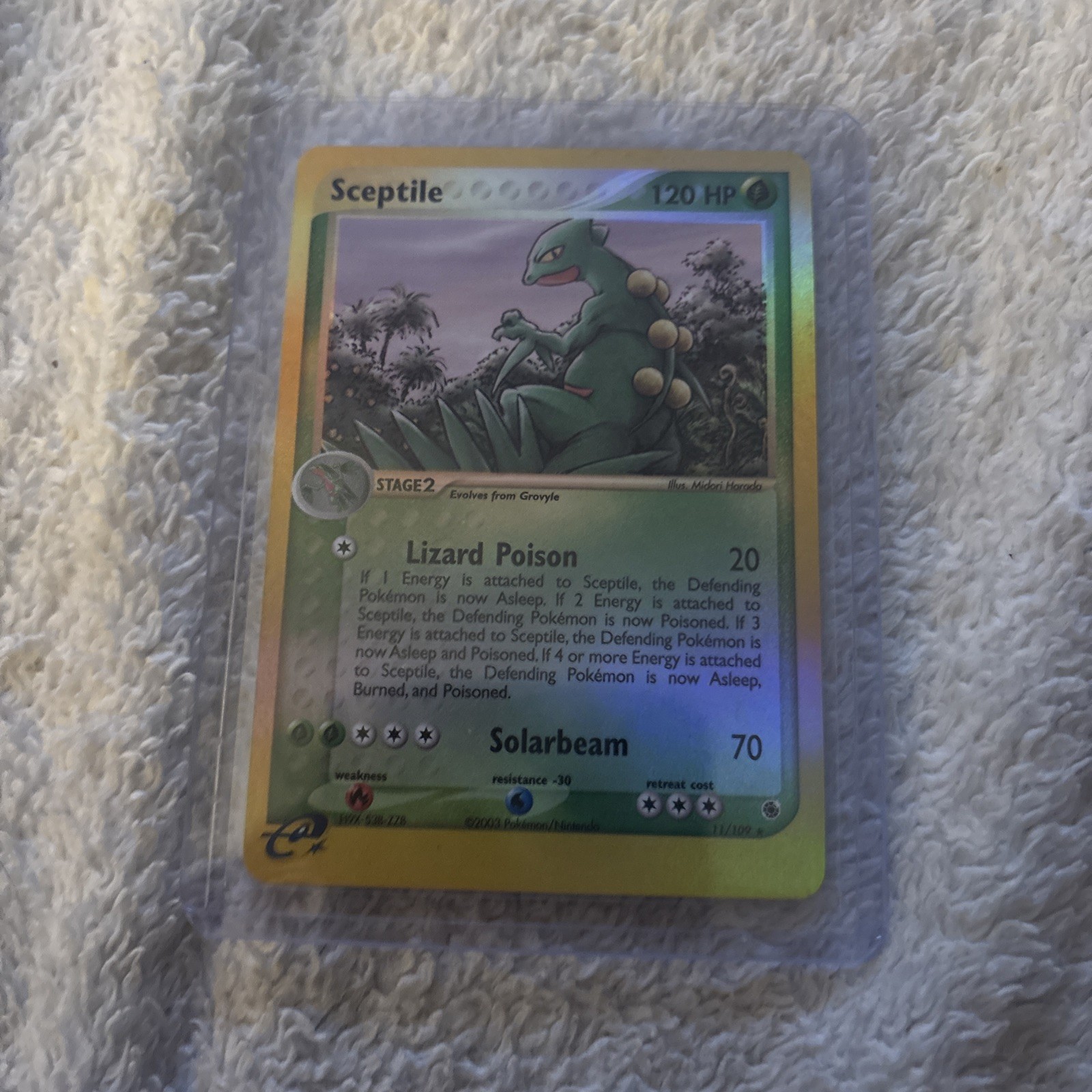Pokémon TCG Sceptile Card Ruby and Sapphire Reverse Holo Rare 11/109 Near Mint