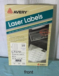 Box of Avery White Laser Labels L7173 79 sheets of 10 labels each 99.06 57mm