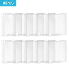 10 Display Case for Nintendo Game Cartridges NES Clear Plastic Protector Storage