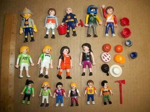 Vintage Lot Geobra Playmobile Figures and Accessories